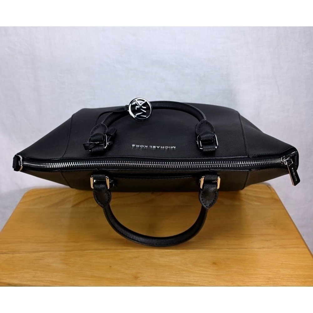 Michael Kors Large Ciara Satchel Handbag Black New $428 - Picture 8 of 14
